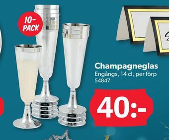 DollarStore Champagneglas erbjuda