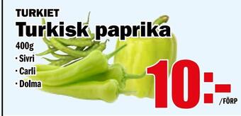 Matdax Turkisk paprika erbjuda