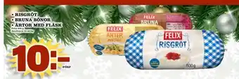 Matdax Risgröt • bruna bönor • ärtor med fläsk erbjuda
