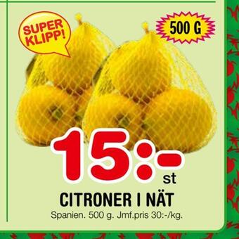 Nya Pulsen Citroner i nät erbjuda