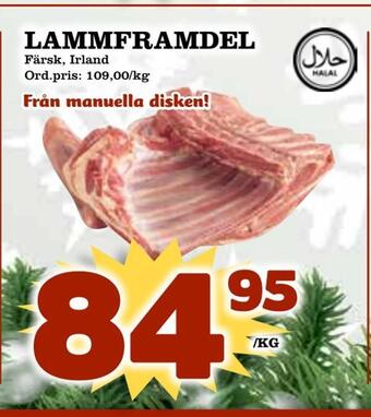 Supergrossen Lammframdel erbjuda