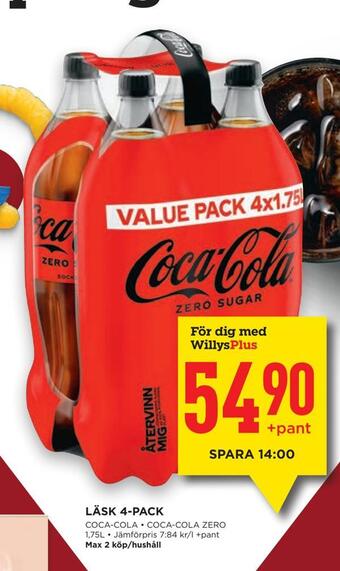 Willys Läsk 4-pack erbjuda