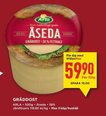 Willys Gräddost erbjuda