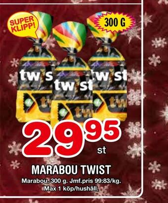 Nya Pulsen Marabou twist erbjuda