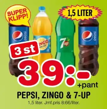Nya Pulsen Pepsi, zingo & 7-up erbjuda