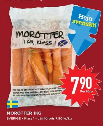 Willys Morötter 1kg erbjuda