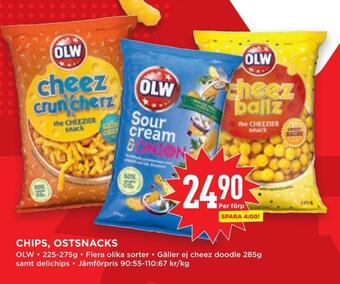 Willys Hemma Chips, ostsnacks erbjuda