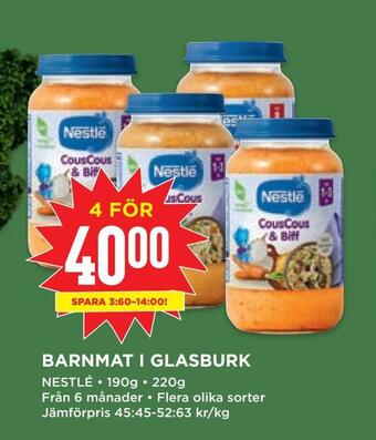 Willys Barnmat i glasburk erbjuda