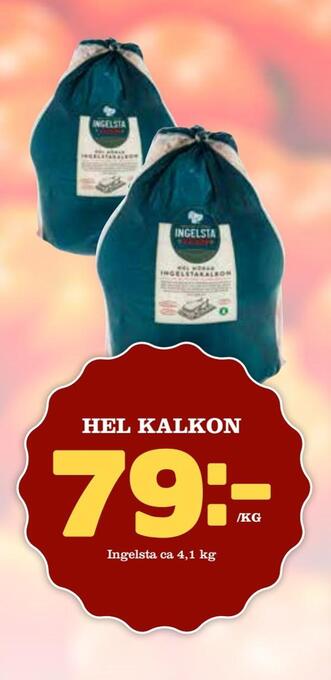 Supergrossen Hel kalkon erbjuda