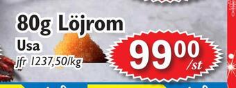 T-jarlen 80g löjrom erbjuda