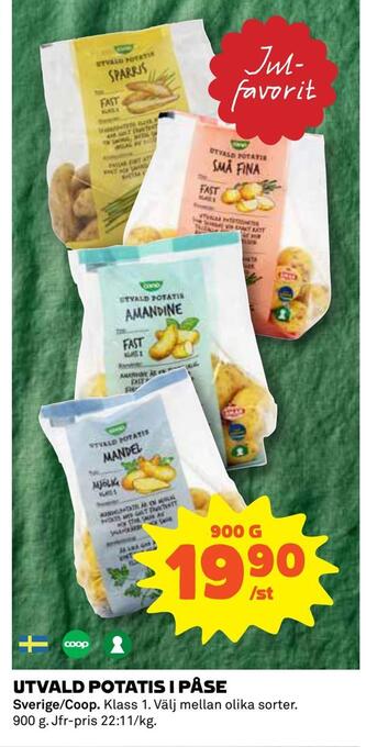 Coop Utvald potatis i påse erbjuda