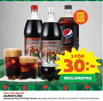 Coop Julmust/läsk erbjuda