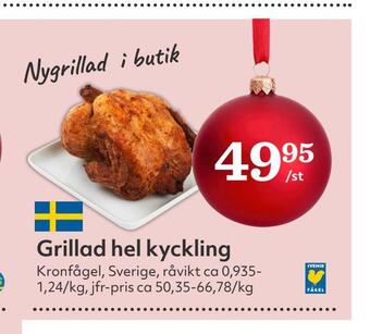 Hemköp Grillad hel kyckling erbjuda
