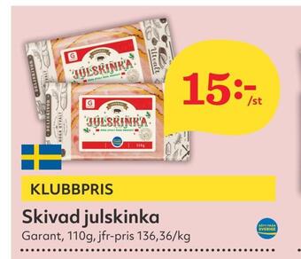 Hemköp Skivad julskinka erbjuda