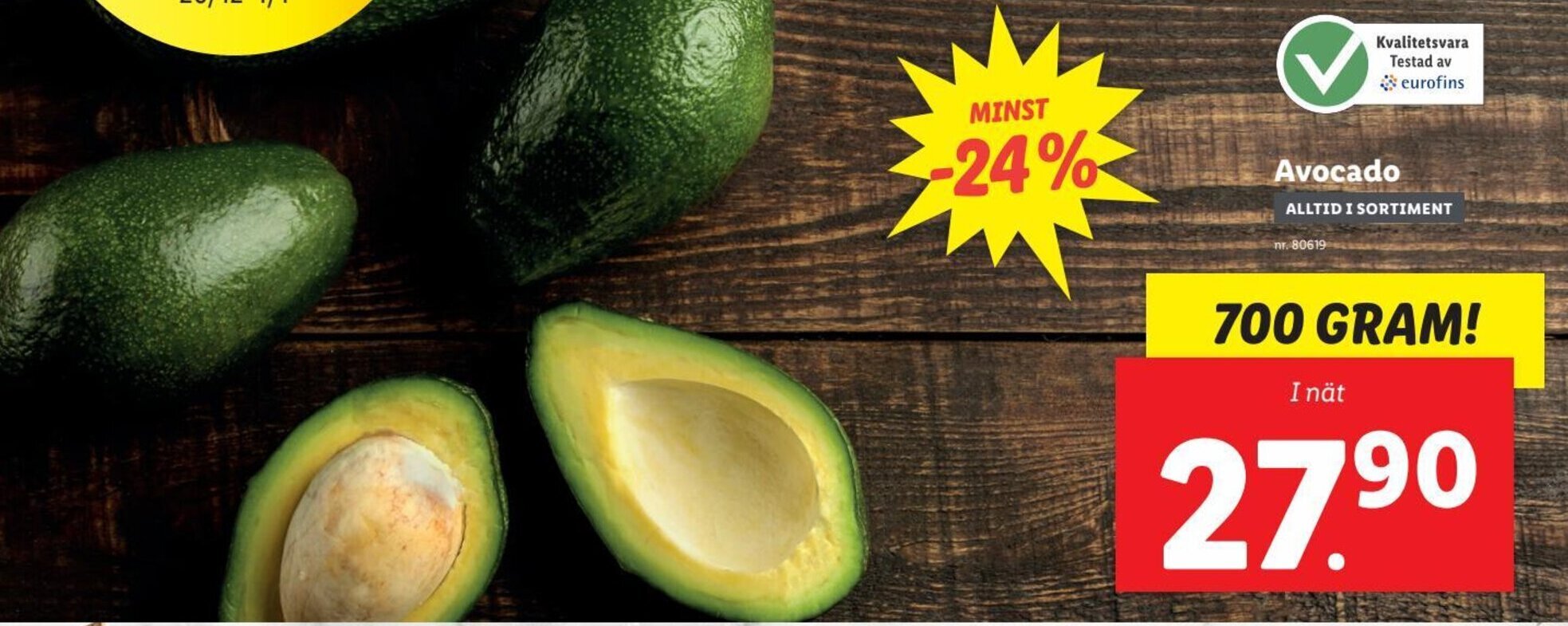 Avocado erbjudande hos Lidl