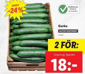 Lidl Gurka erbjuda