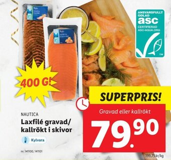 Lidl Laxfilé Gravad/ Kallrökt i Skivor erbjuda