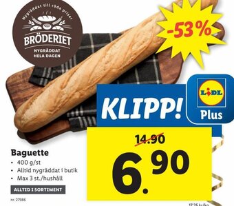 Lidl Baguette erbjuda