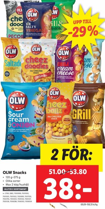 Lidl OLW Snacks erbjuda