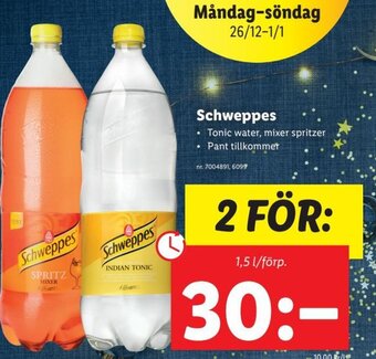 Lidl Schweppes erbjuda