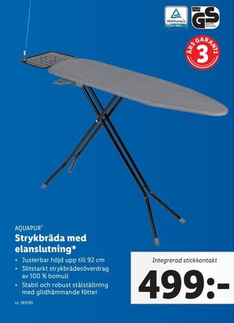 Lidl Strykbräda med Elanslutning erbjuda
