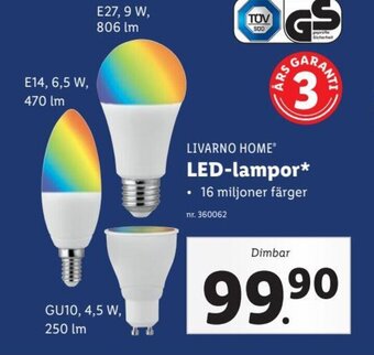 Lidl LED-Lampor erbjuda