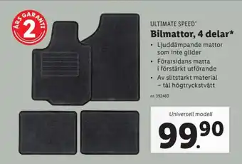 Lidl Bilmattor, 4 delar erbjuda