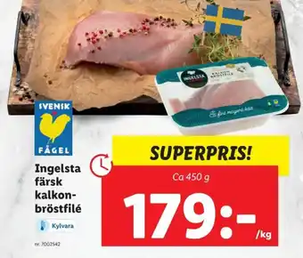 Lidl Ingelsta Färsk Kalkon- Brostfilé erbjuda