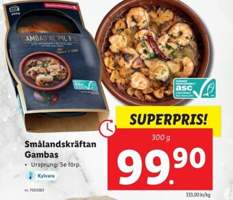 Lidl Smålandskräftan Gambas erbjuda