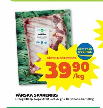 Coop Forum Färska spareribs erbjuda