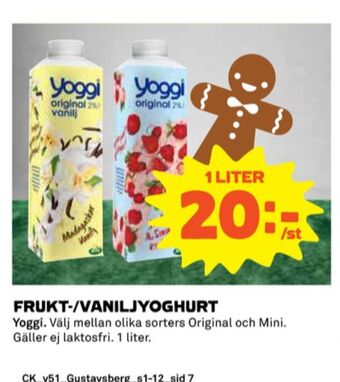 Coop Yoggi yoghurt erbjuda