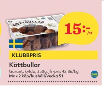 Hemköp Garant köttbullar erbjuda