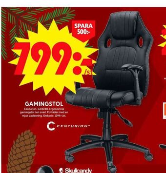 ICA Maxi Centurion gamingstol erbjuda