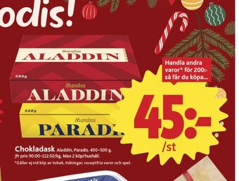 Aladdin chokladask