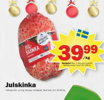 Pekås Nybergs deli julskinka erbjuda