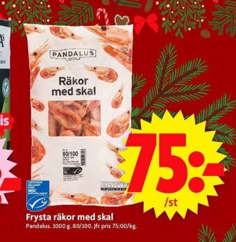 ICA Supermarket Pandalus räkor med skal erbjuda
