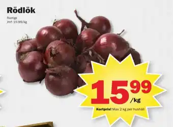 Pekås Hultén rödlök erbjuda