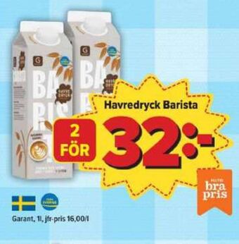 Östenssons Barista havredryck erbjuda