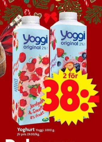 ICA Supermarket Yoggi yoghurt erbjuda