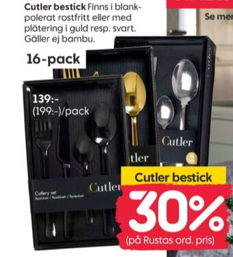 Rusta Cutler bestick erbjuda
