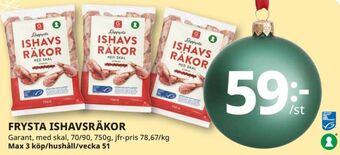 Tempo Garant räkor med skal erbjuda