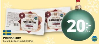Tempo Garant prinskorv erbjuda