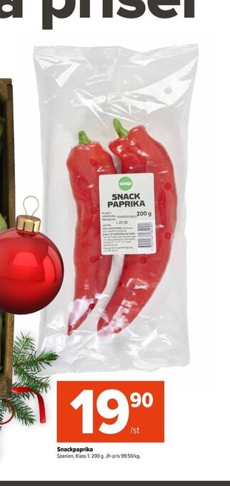 Coop Extra Coop snackpaprika erbjuda
