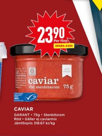 Willys Garant kaviar erbjuda