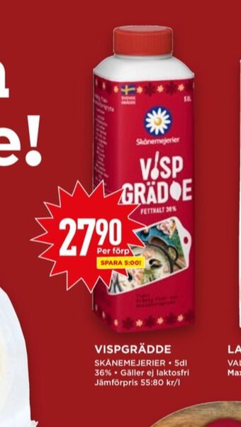 Willys Skånemejerier vispgrädde erbjuda