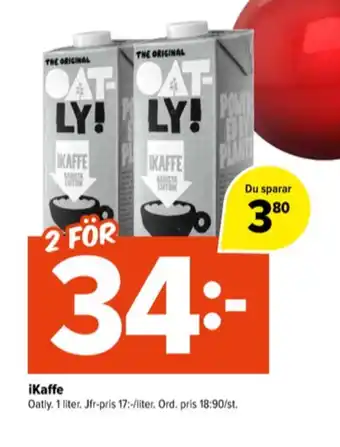 Coop Extra Oatly ikaffe havredryck erbjuda