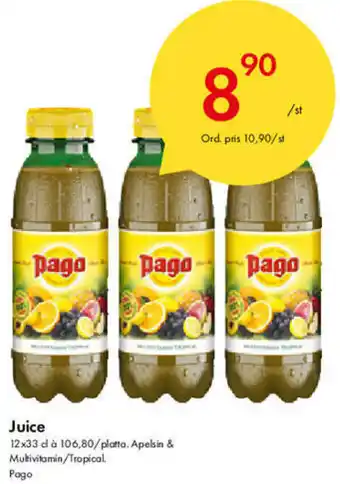 Snabbgross Juice 12 x 33cl erbjuda