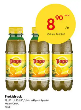 Snabbgross Fruktdryck 12 x33cl erbjuda