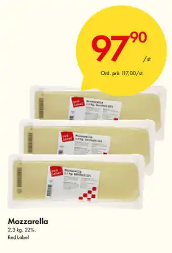 Snabbgross Mozzarella 2,3kg erbjuda