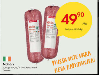 Snabbgross Nötfärs 2,5kg erbjuda